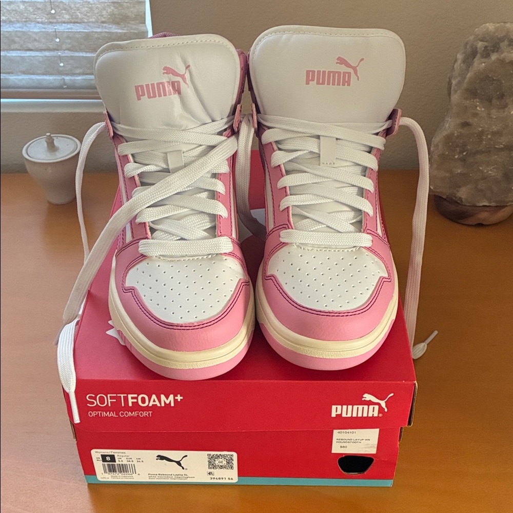 Puma Pink and White High-Tops